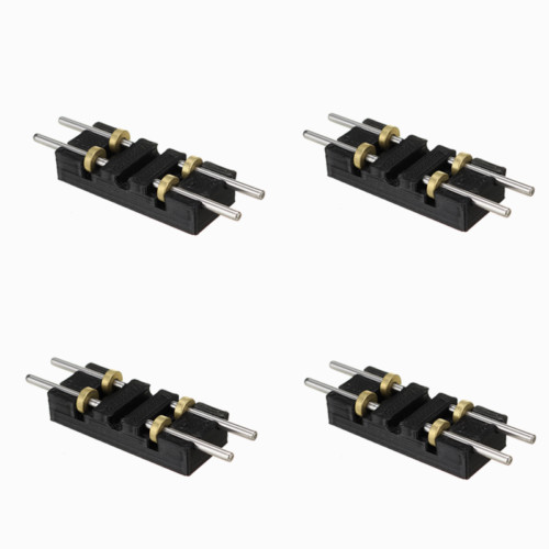 8Pcs 1/87 Model Train Wheels Ho Scale Metal Treadmill Track One-axis Module