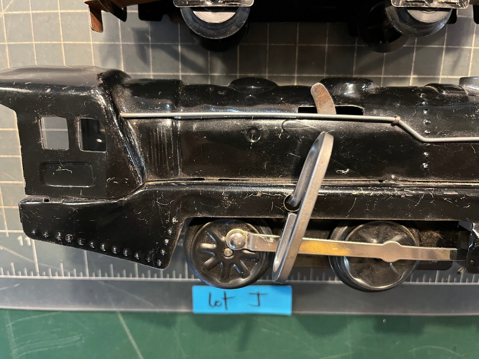 Marx Train 591 VERY NICE Black Locomotive Windup w/Bell & NYC Tender RUNS Lot J