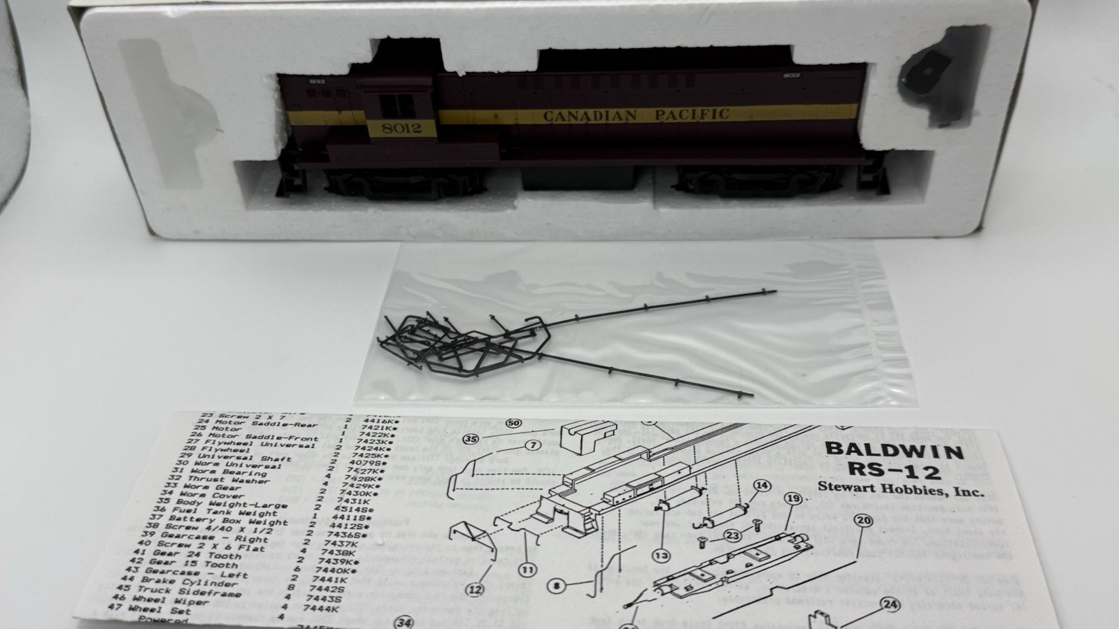 HO Stewart Kato Canadian Pacific Baldwin RS12 8012 Diesel Locomotive