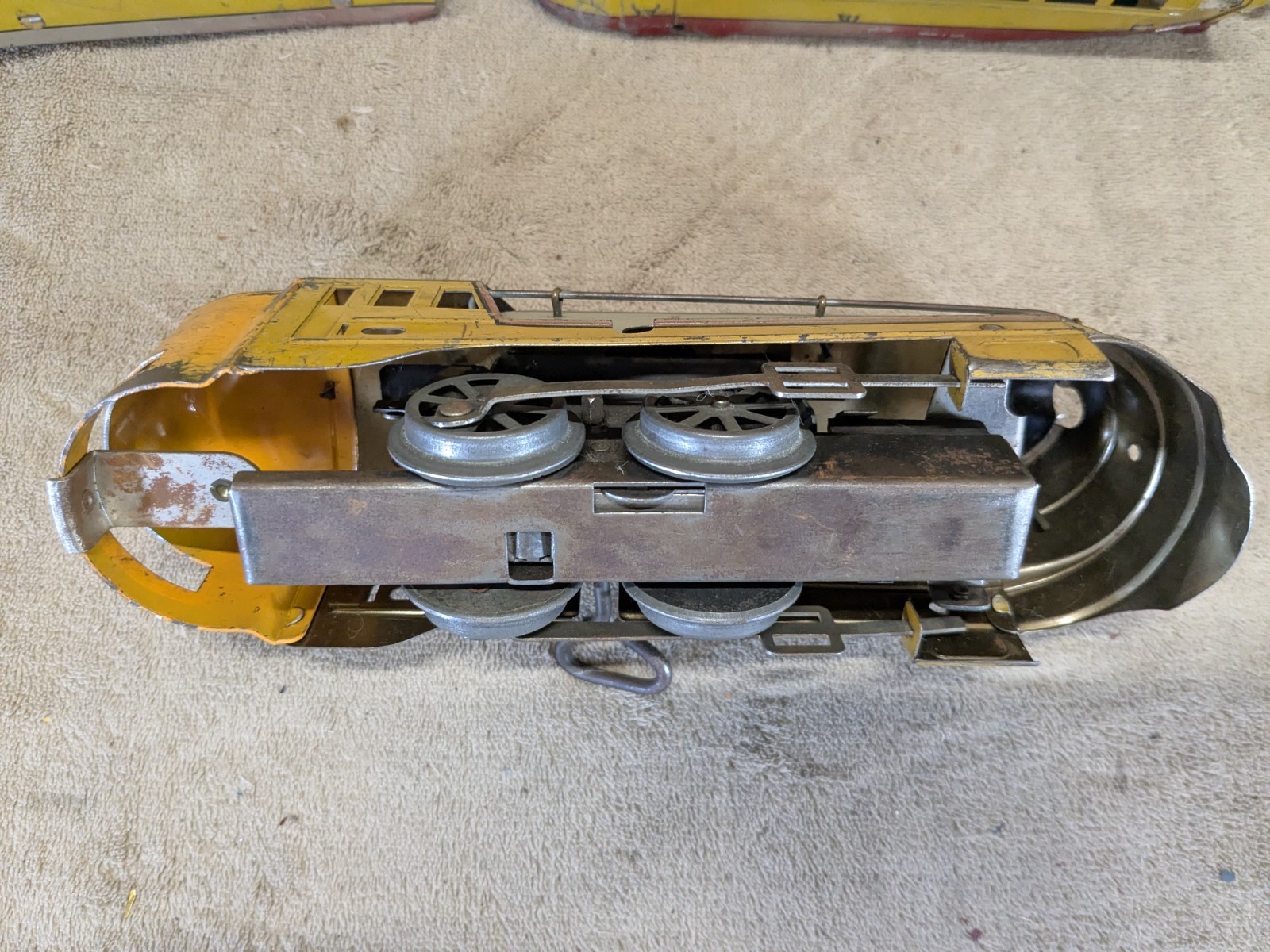 American Flyer Prewar Hiawatha Streamliner Lot of 4 Untested Yellow Gray