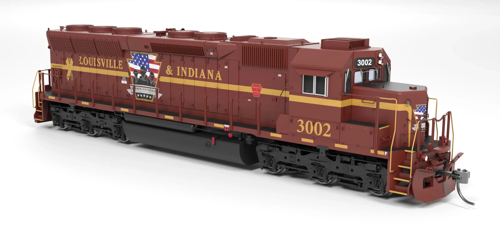 Broadway Limited HO 9810 Louisville Indiana Veterans EMD SD45 Diesel Locomotive