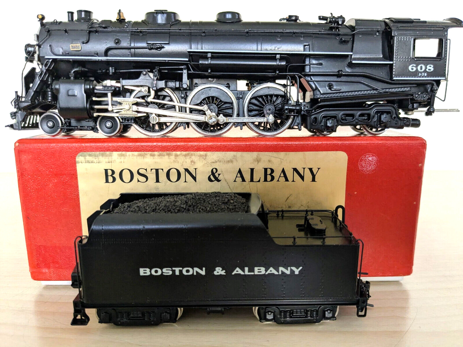 KEY BRASS B&A BOSTON & ALBANY J-2B 4-6-4 HO **HEADLIGHT **CAN MOTOR **RUNS G@@D!