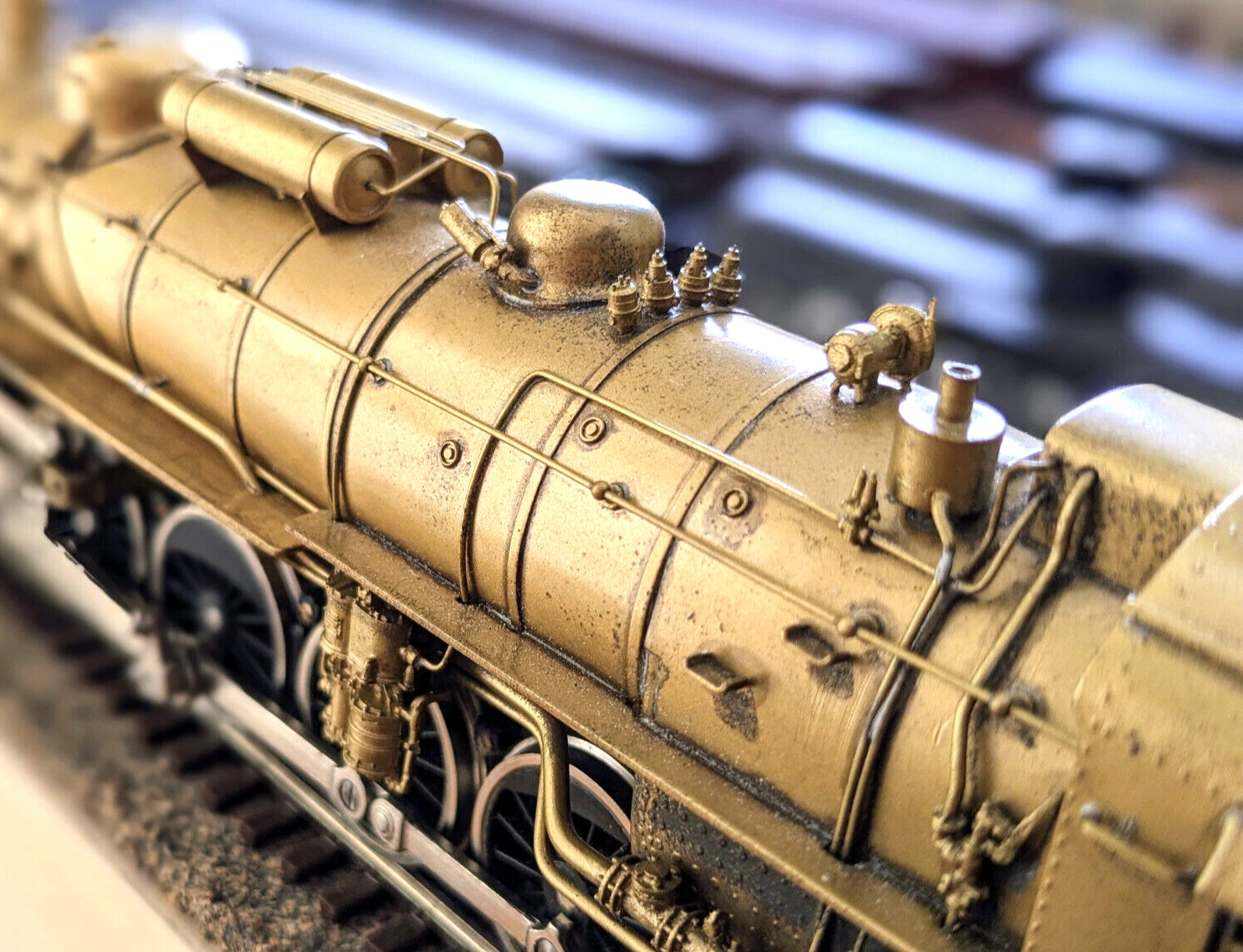 L@@K! *RARE PFM TOBY BRASS FRISCO 4-8-2 STEAM LOCO HO *RUNS G@@D *SUPER NICE!