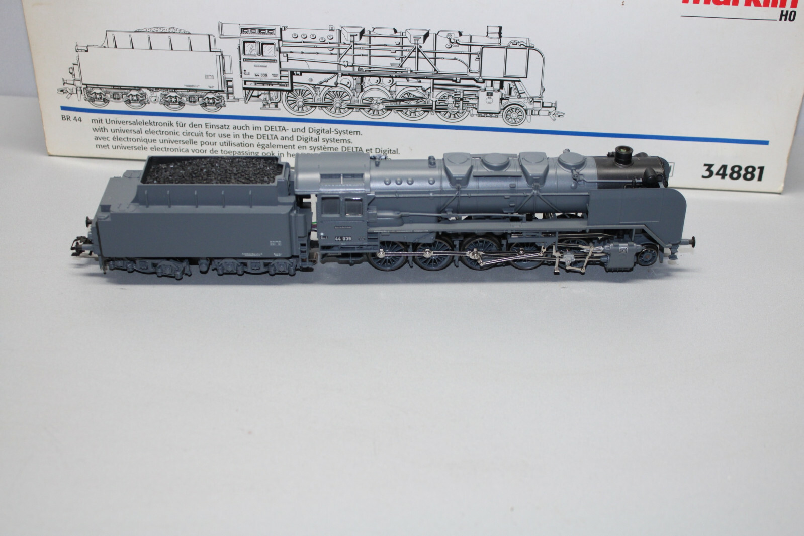 Märklin 34881 Delta Digital Steam Series 44 039 Dr Vapor Gray Gauge H0 Boxed