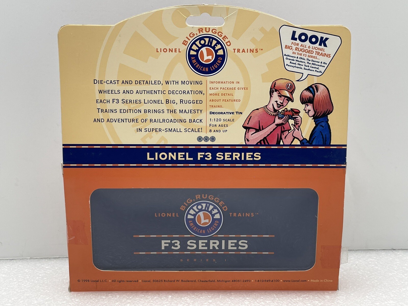 1998 LIONEL F3 SERIES New York CENTRAL F3 1:120 SCALE DIECAST SERIES 1