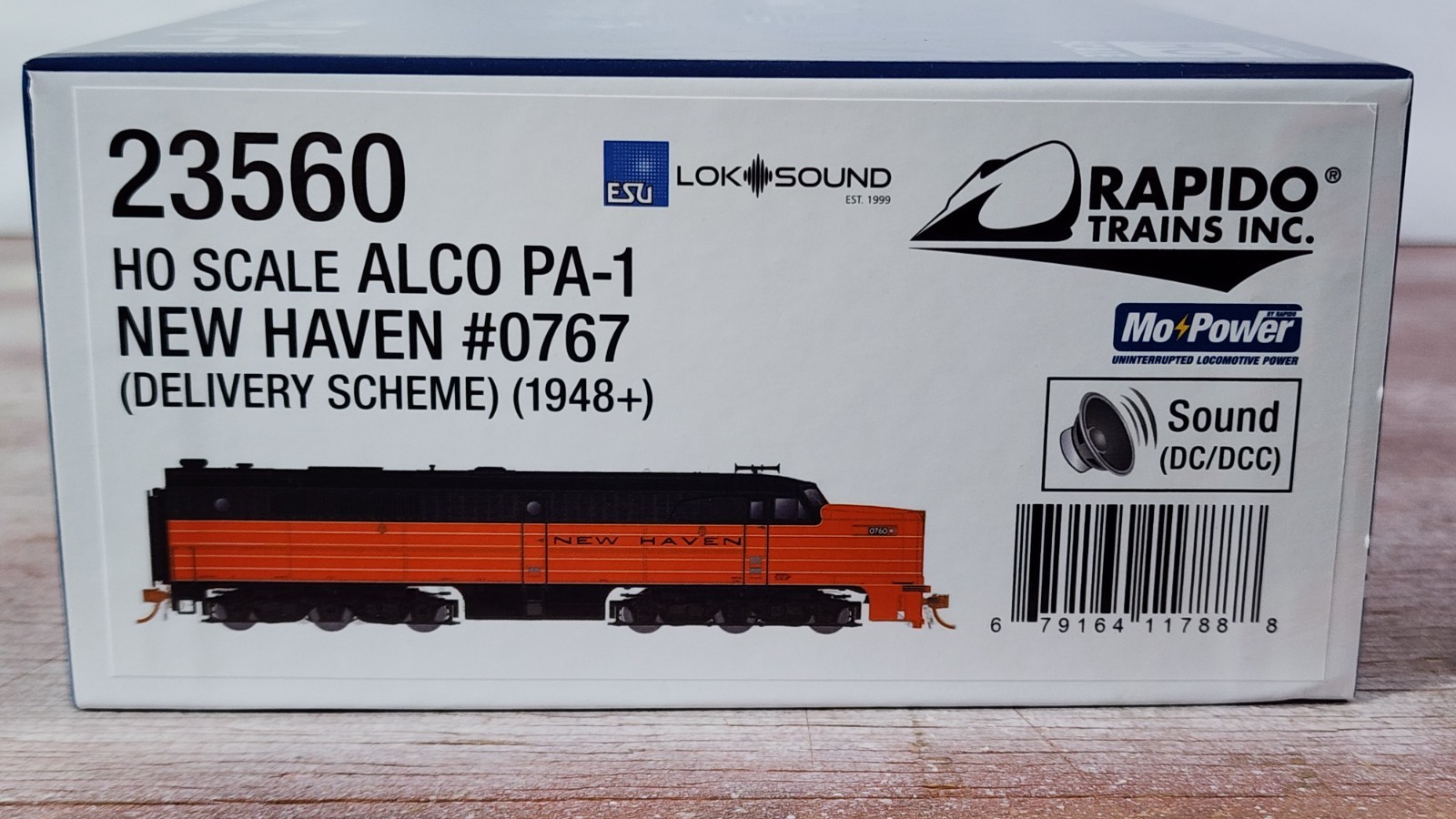 RAPIDO 23560 HO ALCO PA-1 New Haven RR 0767 Orange Green w/ DCC Lok Sound