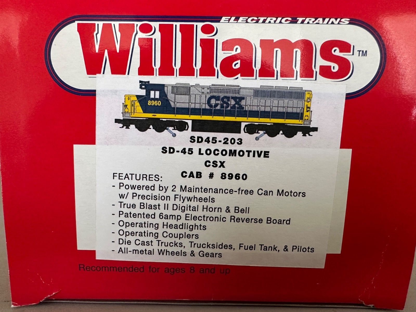 Williams – SD45-203 SD-45 Power Locomotive w/ True Blast ll Cat#8960