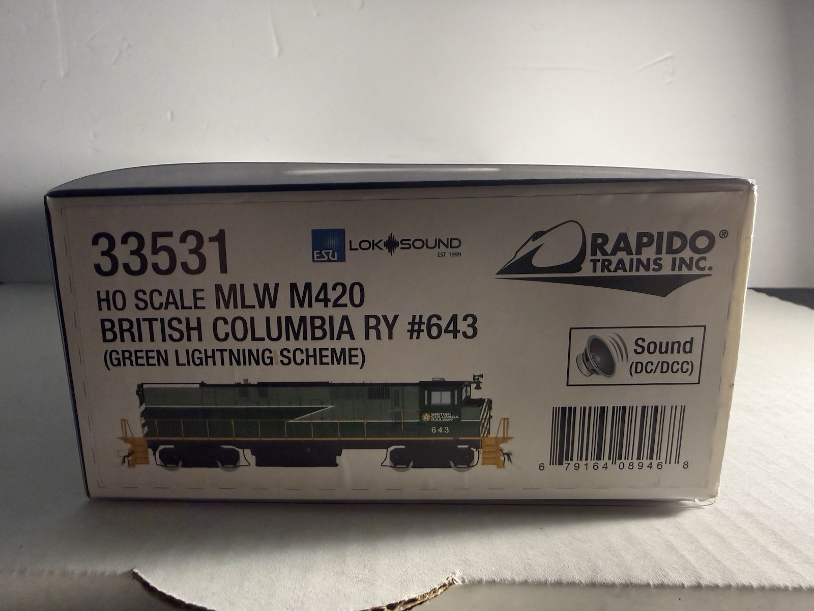 Rapido Ho Scale BCOL M420 #643 DCC & Sound, Does Not Work, Parts Only