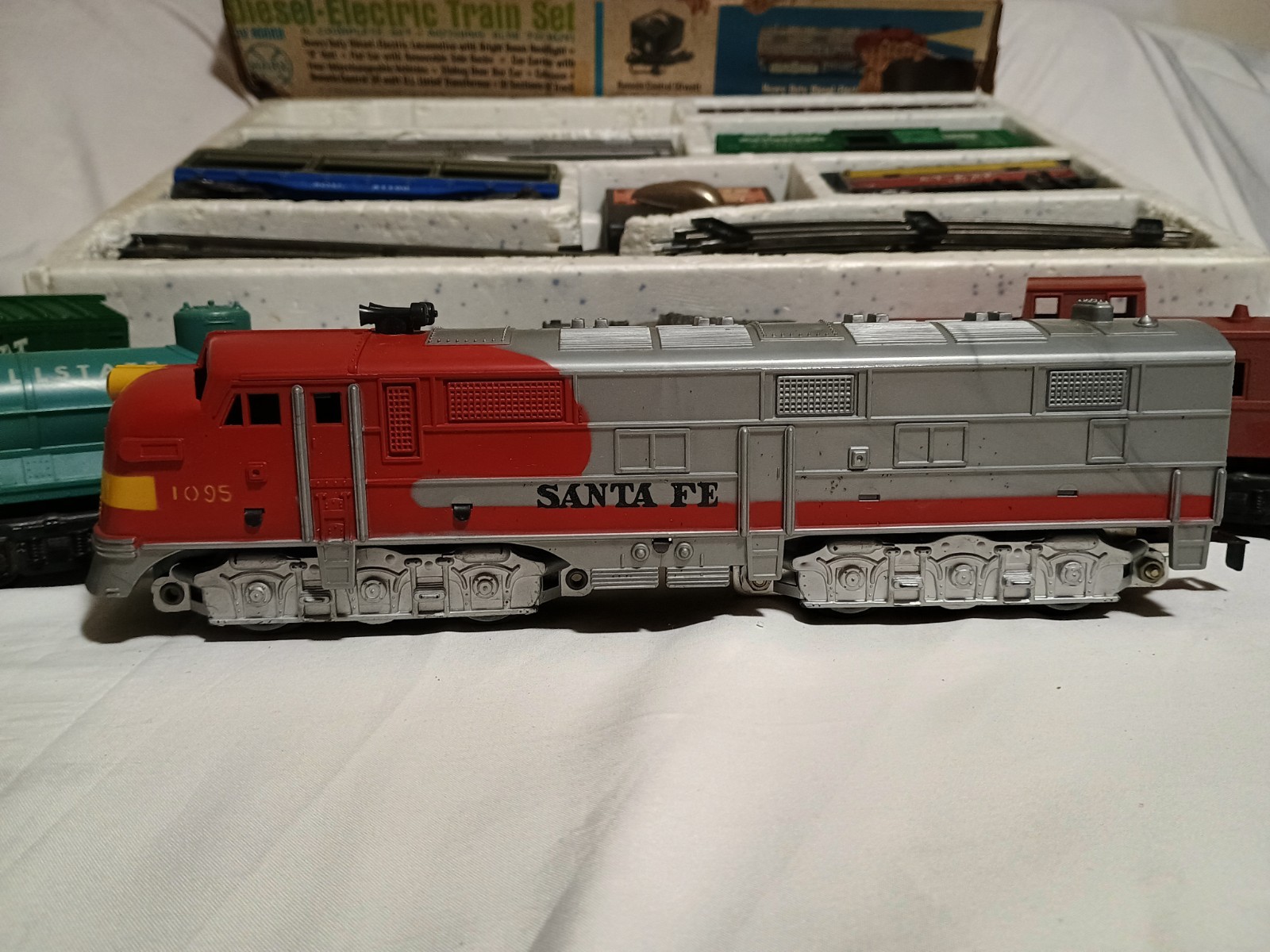 1959 Marx Diesel Electric Train Set Santa Fe🏵 41831 Remote Control 50w + Extras