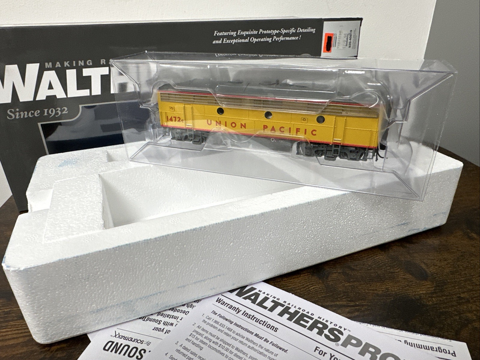 Walthers Proto HO #920-40919 F7B Locomotive Union Pacific #1472C w/DCC/Snd – CC