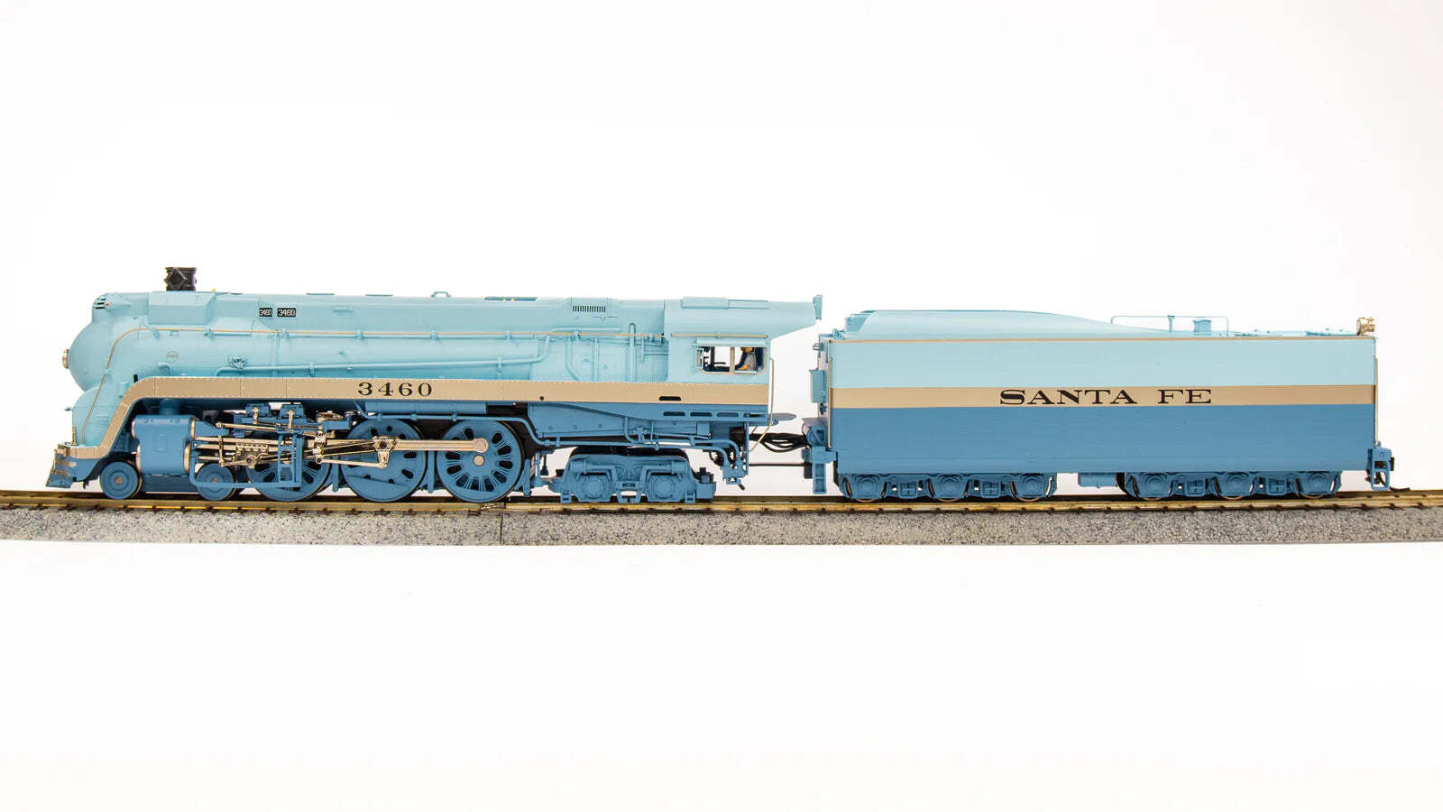 BLI 7355 HO Scale 4-6-4 Hudson Steam Loco Santa Fe Blue Goose 3460 Hybrid Parago