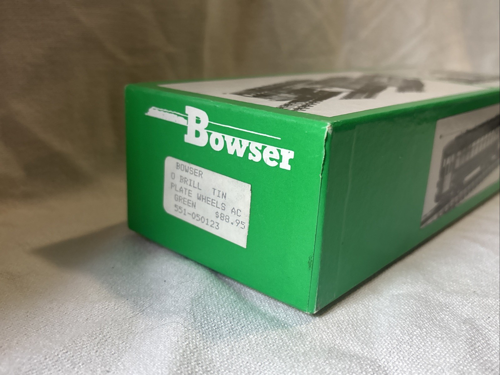 Bowser Tin Plate Brill Trolley Green 551-050123 O-SCALE With Box
