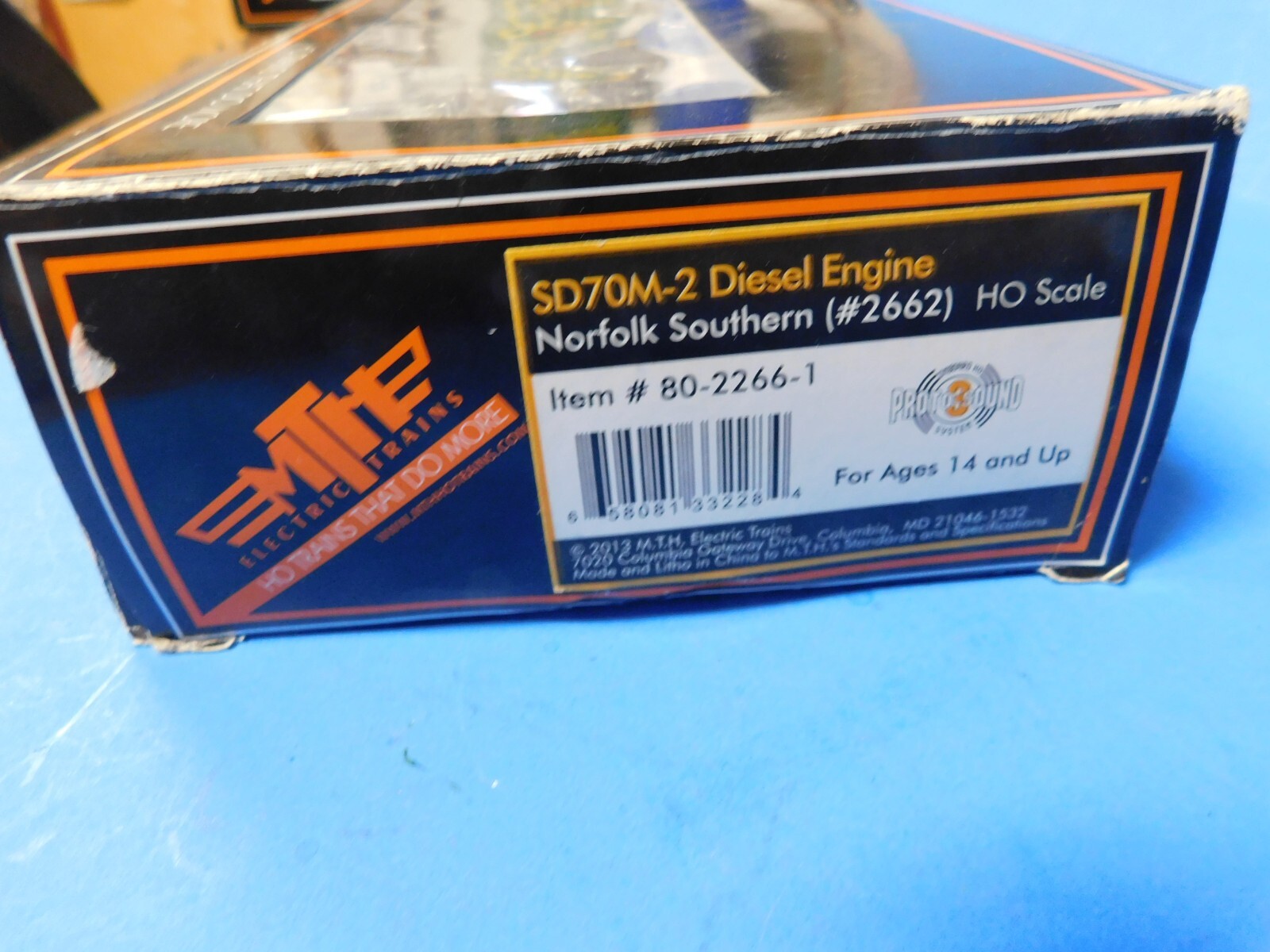 MTH HO Scale 2662 Norfolk Southern SD70M-2 Diesel Engine 3.0 Sound 80-2266-1 *ST
