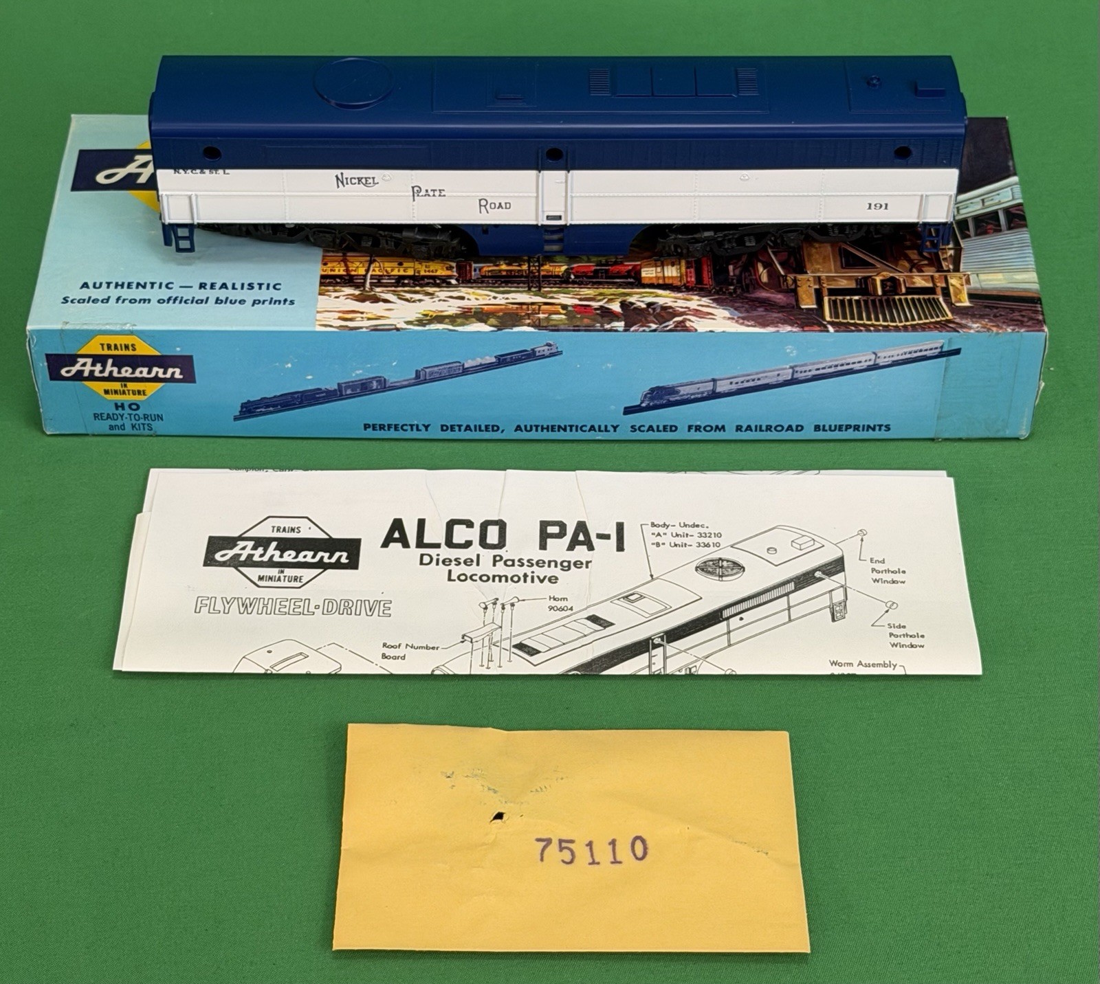 Athearn #3350 HO Nickel Plate Road PB-1 Diesel Locomotive-Powered-New Old Stock