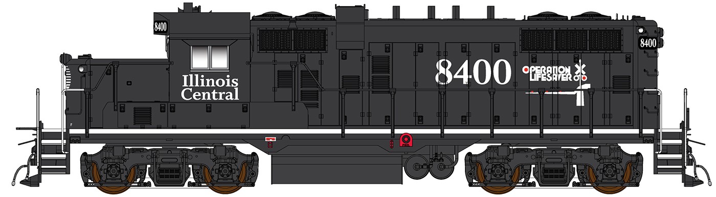 Intermountain 49873-03 HO Scale Illinois Central Paducah GP10 DCC Silent #8409