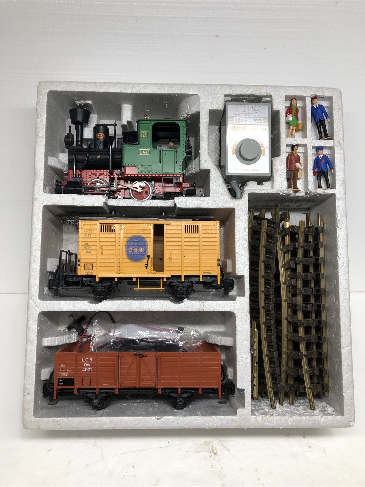 Lehmann Gross Bahn Big Train 20401 Steam Locomotive 2 Car Freight Set W/ Box