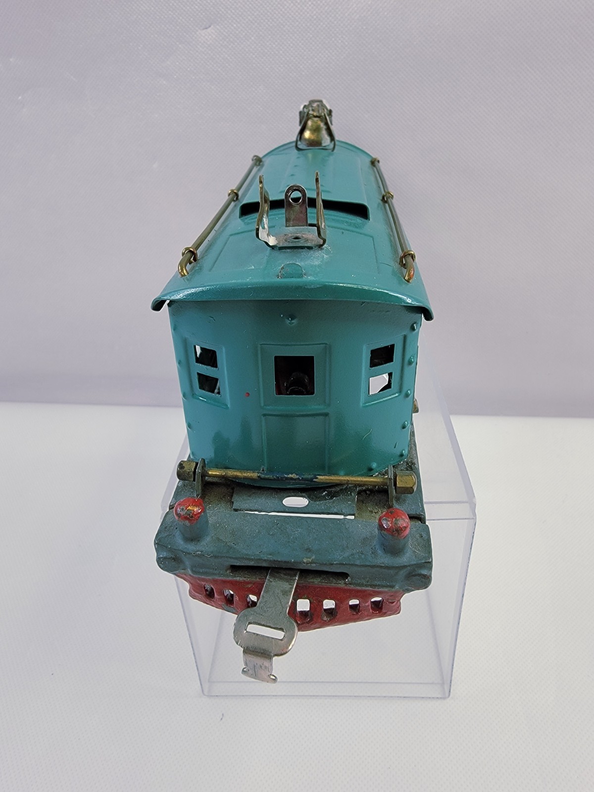AMERICAN FLYER No. 3107 Locomotive w/ 3 Cars Green Tin Type Pre-War O Guage NICE