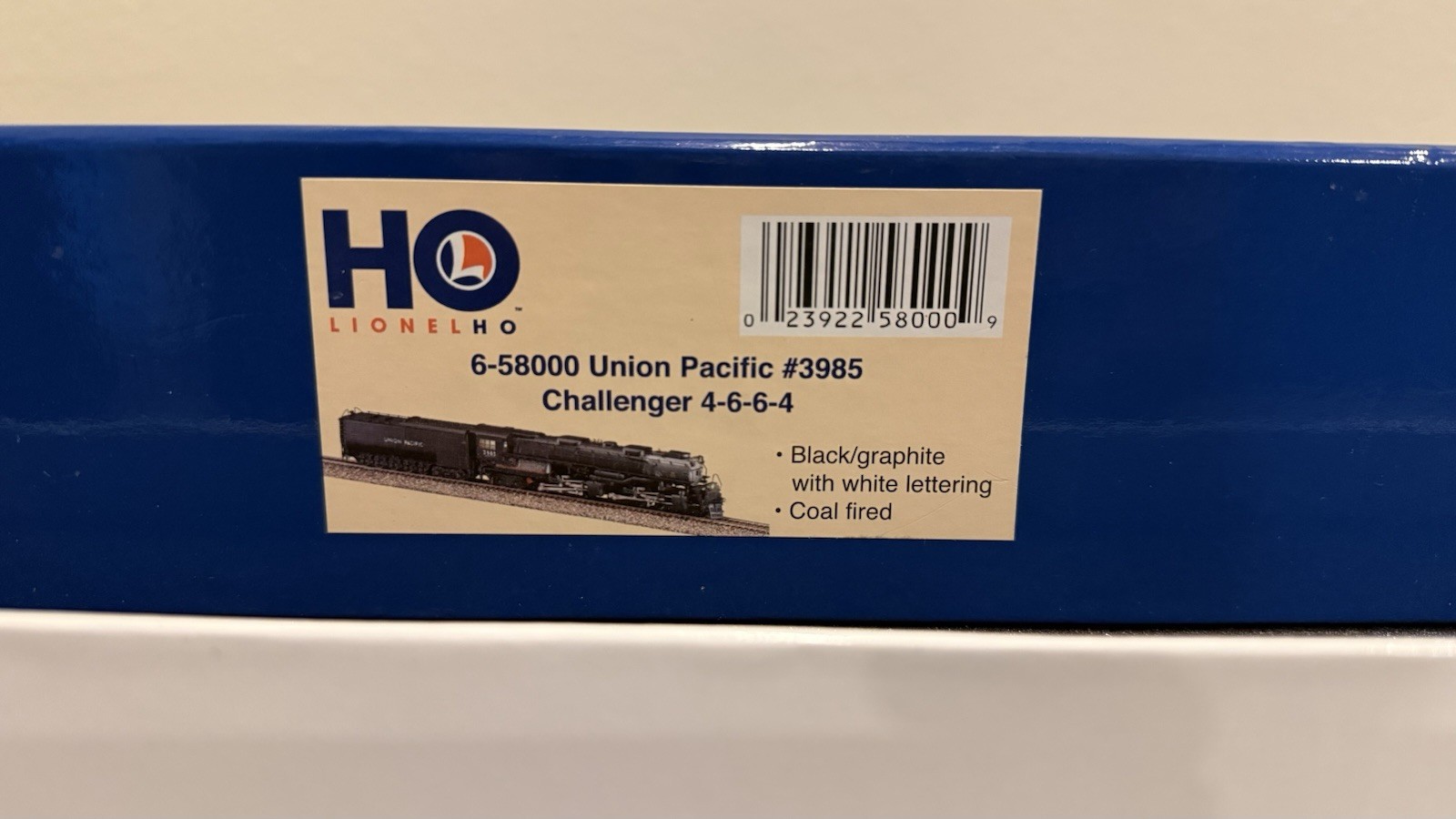 Lionel HO Union Pacific 6-58000 #3985 Challenger 4-6-6-4 DCC Sound