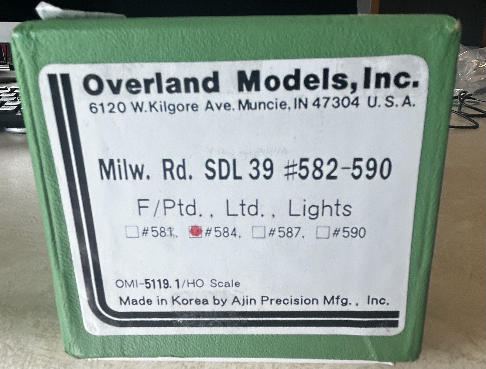 HO Brass Overland Models OMI-5119.1 Milw Rd. SDL39 Diesel Locomotive #584