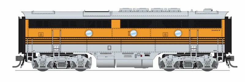 Broadway Ltd HO 9667 Denver & Rio Western F3A F3B SET Stealth DCC Ready Paragon