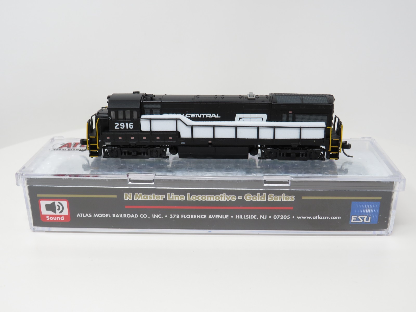 Atlas N 40005925 DCC Sound Penn Central GE U33B Diesel Locomotive ESU LokSound