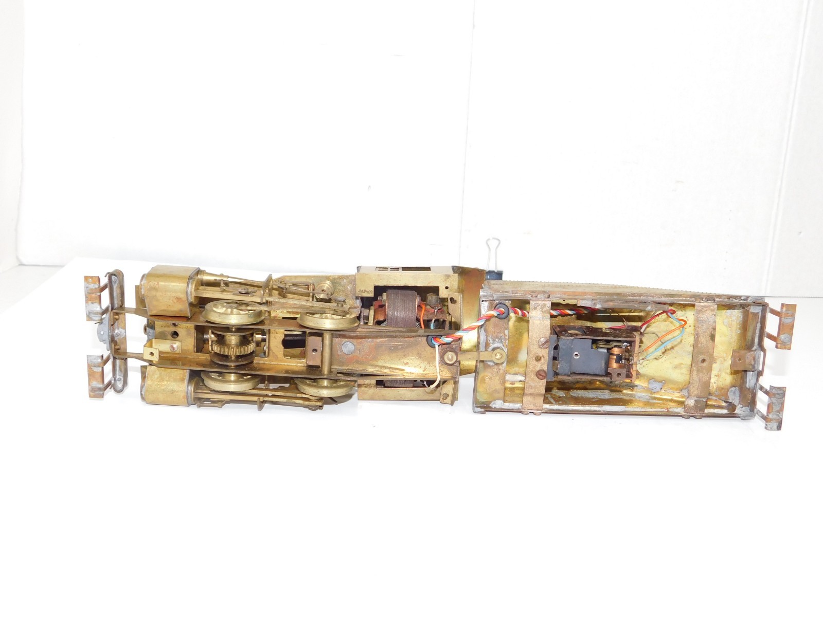 STEAM LOCOMOTIVE & TENDER 2 RAIL 0-4-0 BRASS O SCALE IMP C 16-A “PROJECT”