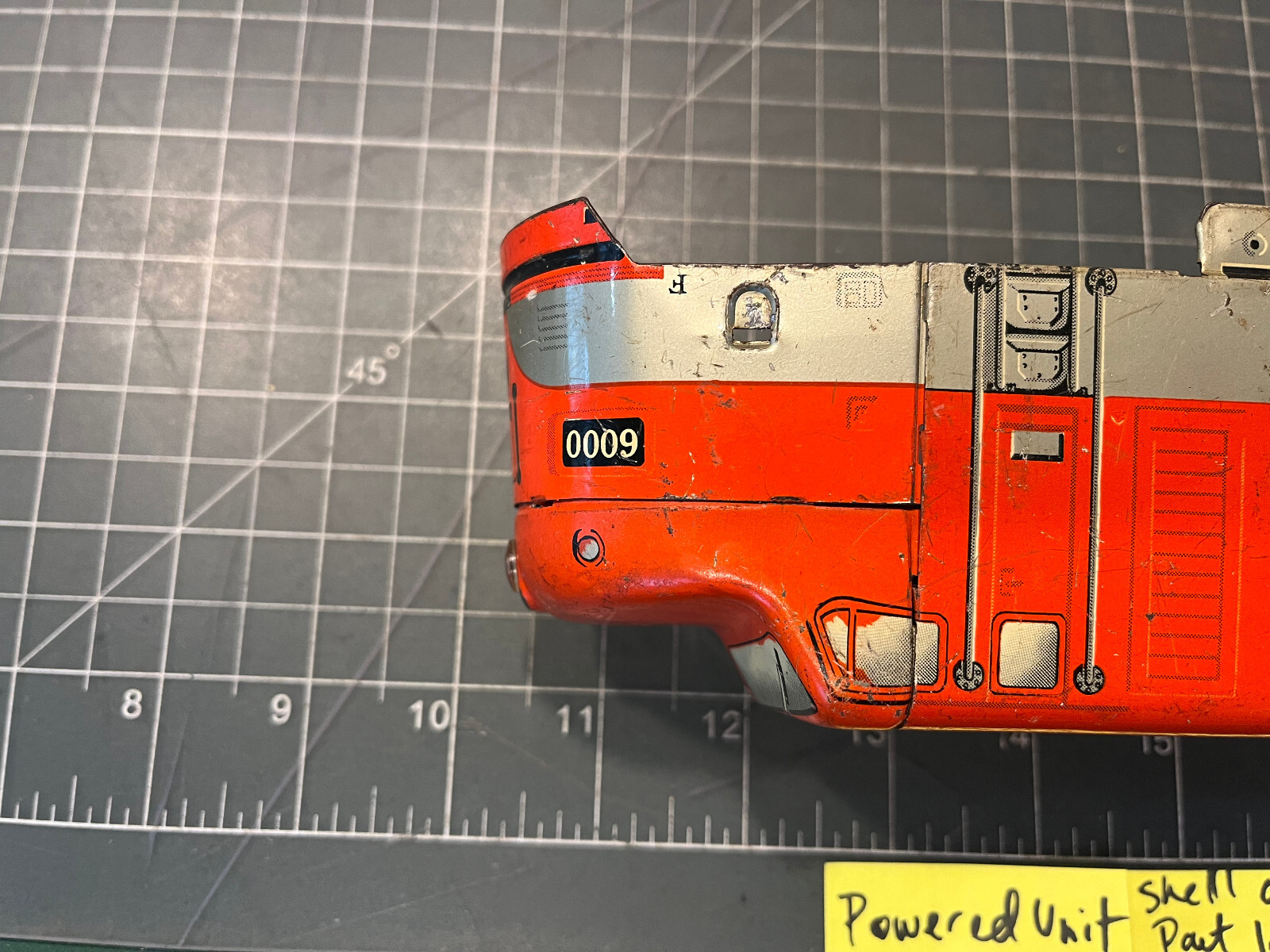 Marx Train SP 6000 POWERED Diesel Locomotive Engine METAL SHELL ONLY PART LOT C