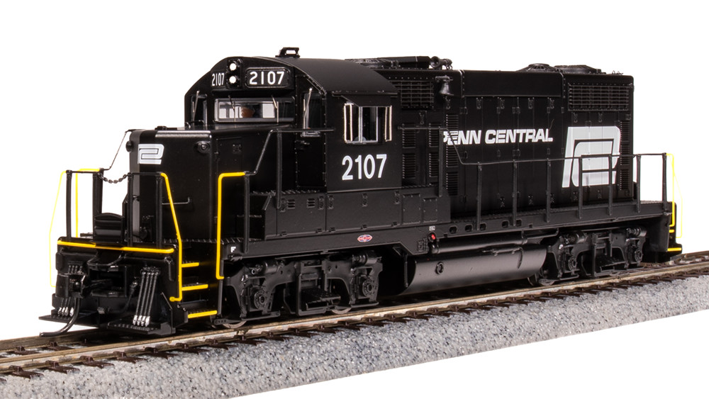 Broadway Limited 7458 HO Penn Central EMD GP20 Black w/ White DCC Sound #2107