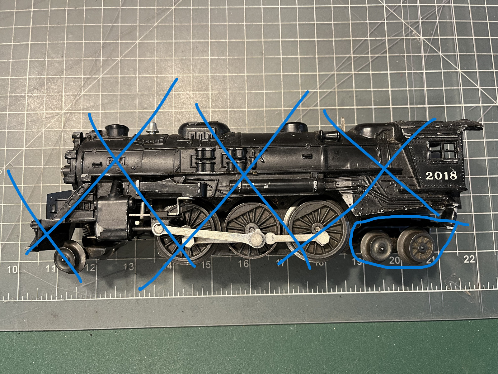 Lionel Train 2016 2018 2035 2037 Locomotive 4 WHEEL TRAILING TRUCK PART LOT C
