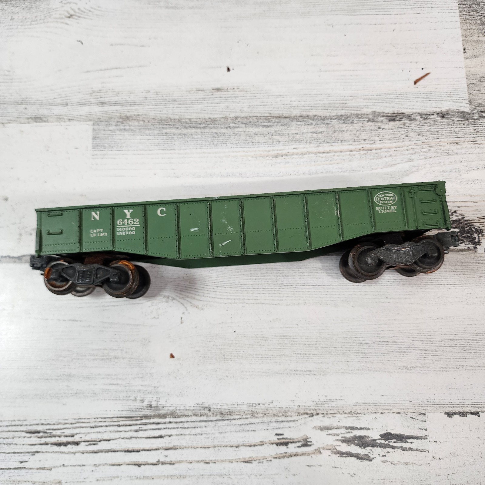 Lionel Gondola Train Car Lot 4 NYC 6462 6012 Black Green Vintage