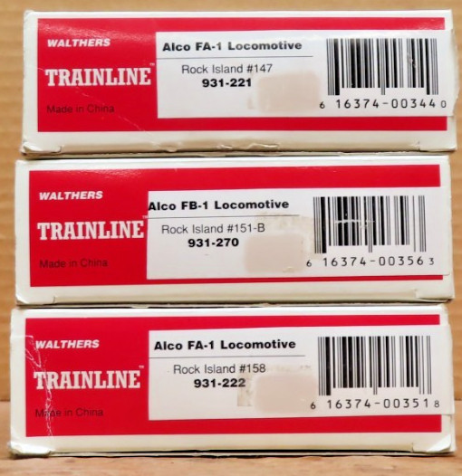 WALTHERS TRAINLINE ITEMS #931-221, 931-222 & 932-270 ALCO FA-1/ FB-1 LOCOS HO