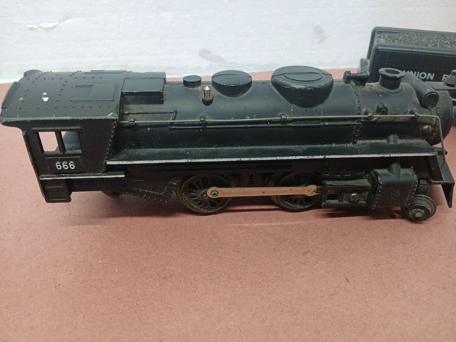 Vintage Marx Union Pacific #666 2-4-2 Steam Locomotive Powered Up Untested