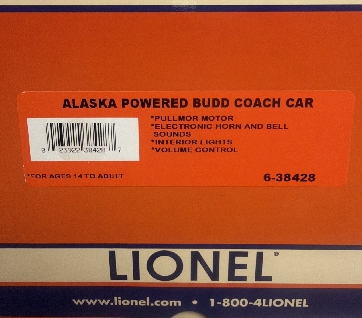 Lionel Trains 6-38428 Alaska Powered Budd Coach Car Silver