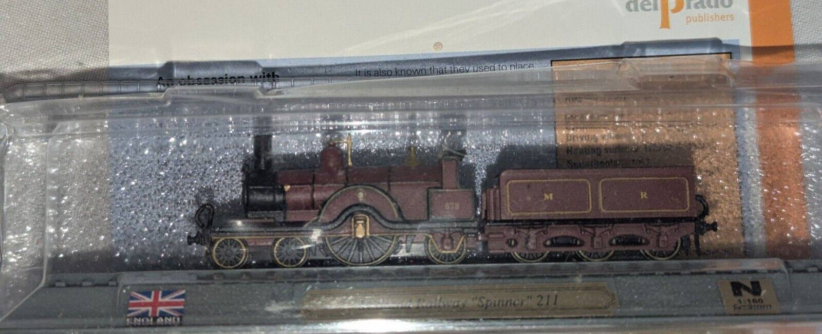 Del Prado World’s Great Locomotives ~ England Midland Railway Spinner 1:160 MIP