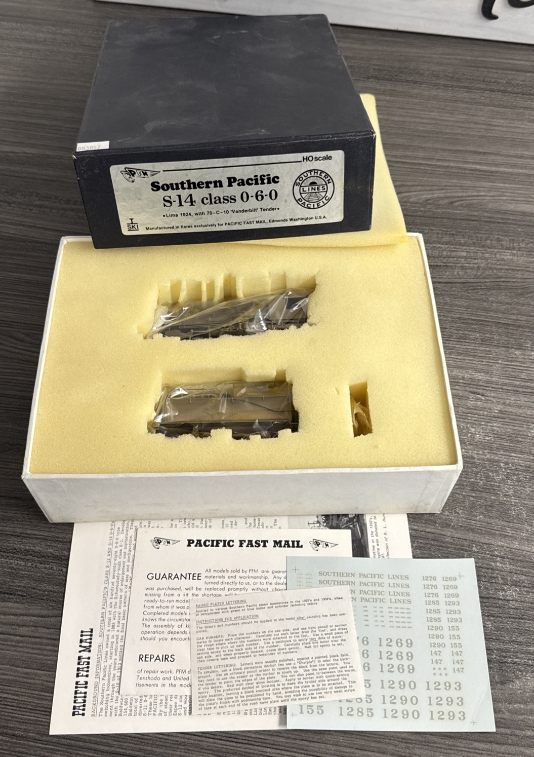 Pacific Fast Mail HO Brass Switcher SP 0-6-0 S-14 w/70-C-10 Vanderbilt Tender!