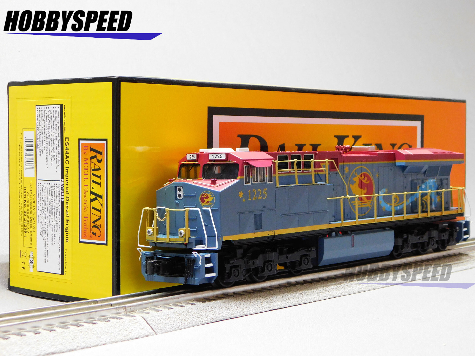 MTH RAILKING NORTH POLE ES44AC DIESEL ENGINE #1225 O GAUGE 30-21239-1 NEW