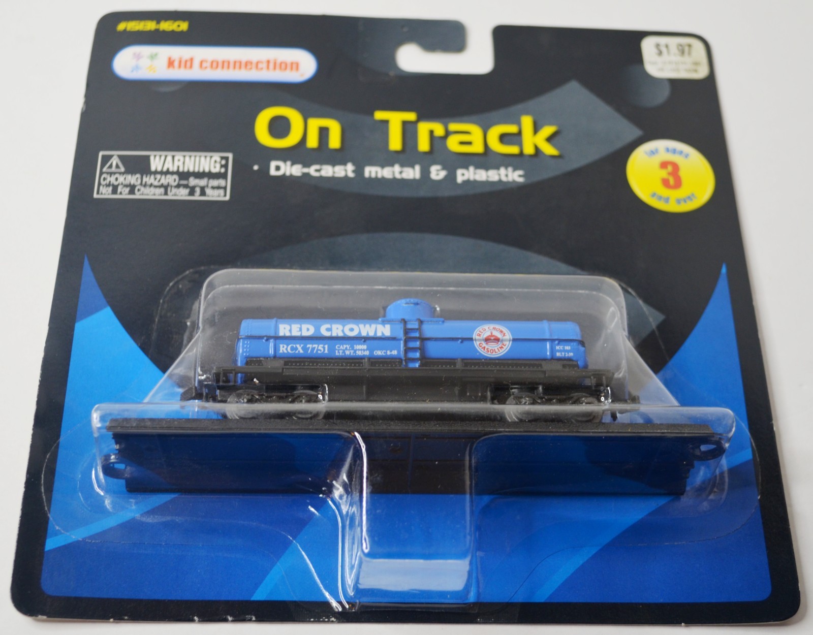 KID CONNECTION ON TRACK RED CROWN OIL CAR 1601 DIE CAST TRAIN NEW SEALED
