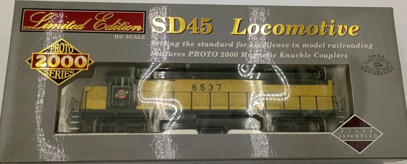 Proto 2000 SD45 C&NW #6537 30723 W Box Locomotive Train HO Limited Edition