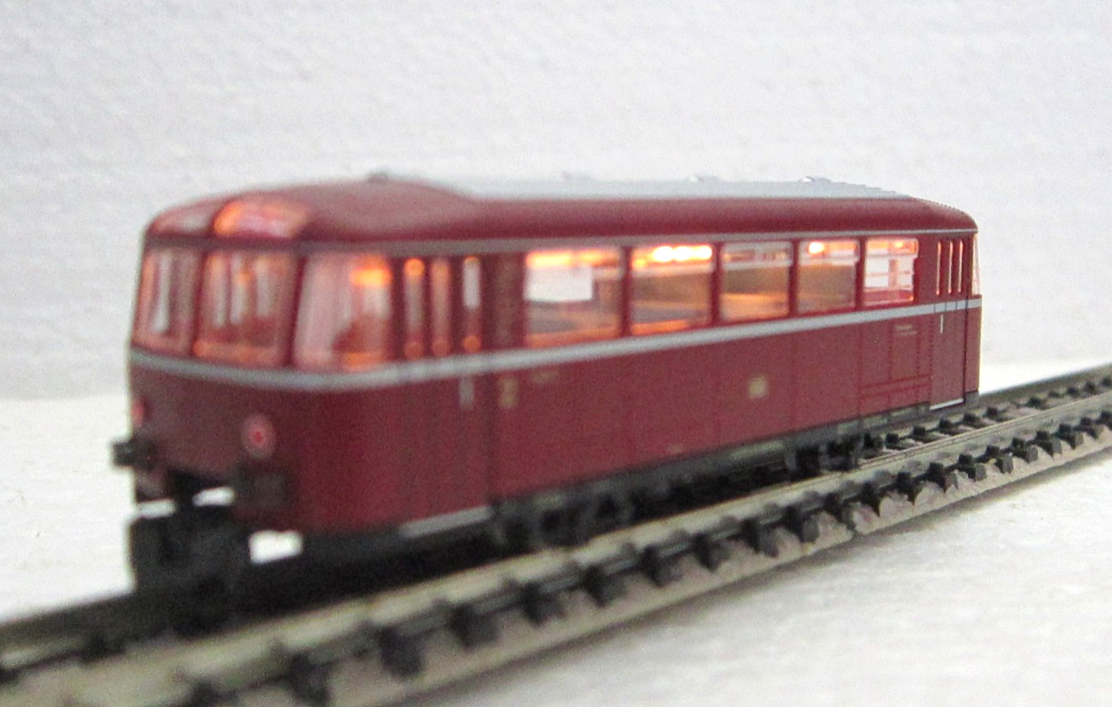 FLEISCHMANN 7400 7401K N DB VT95 DIESEL RAIL BUS & PASSENGER CAR SET OVP TESTED