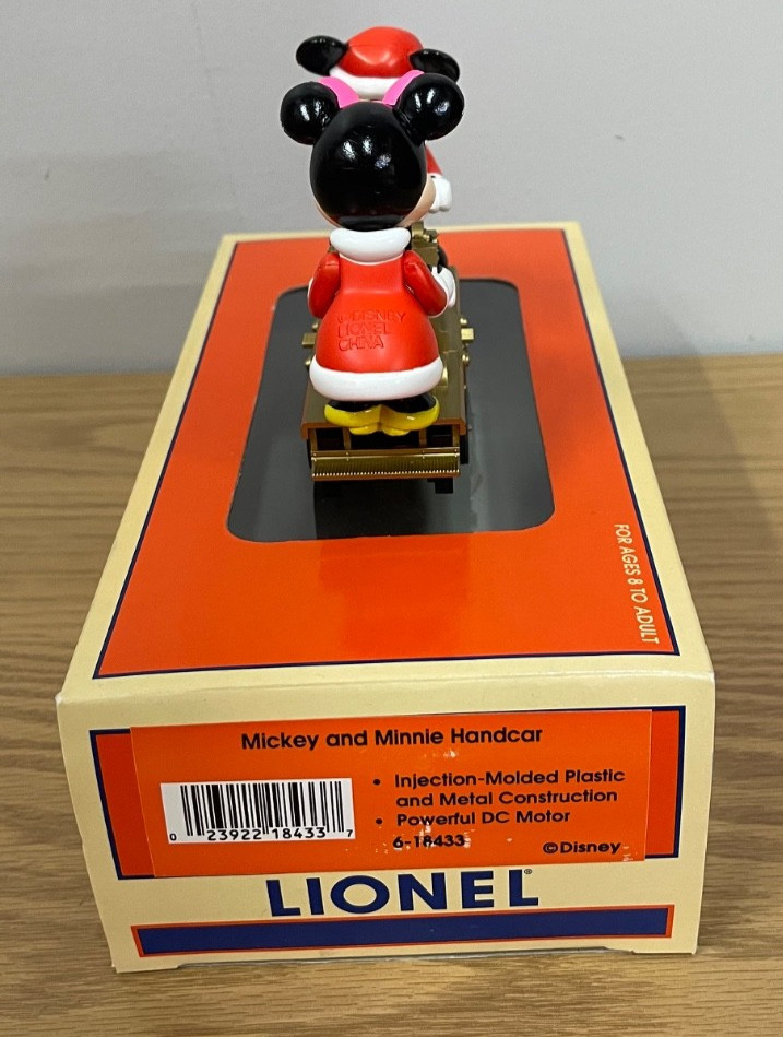 Lionel 6-18433 Mickey Minnie Mouse Disney Christmas Handcar O Gauge Train motor