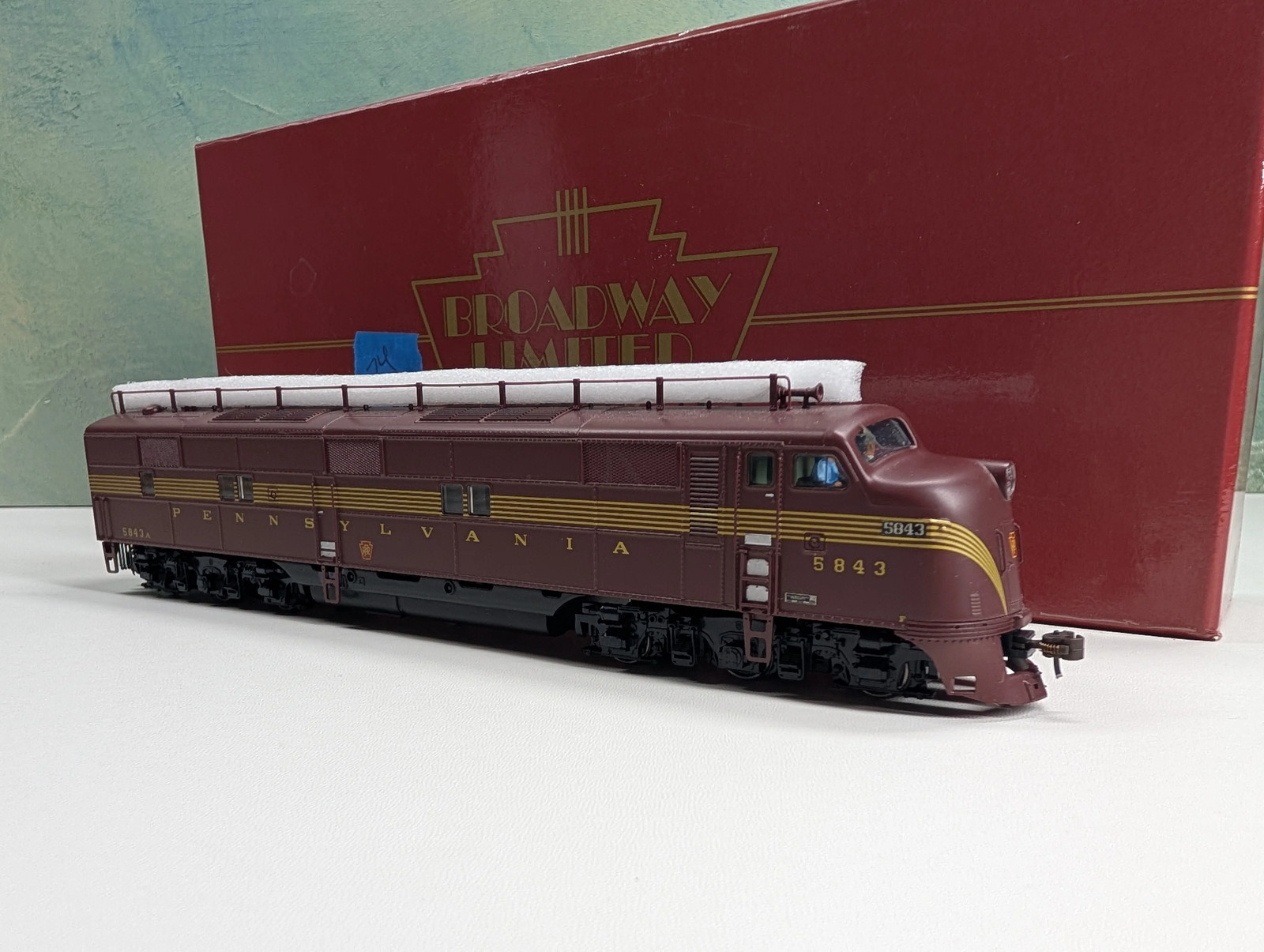 Broadway Limited 755 HO E7A Tuscan Red Diesel PRR #5843A Runs Great DCC READ