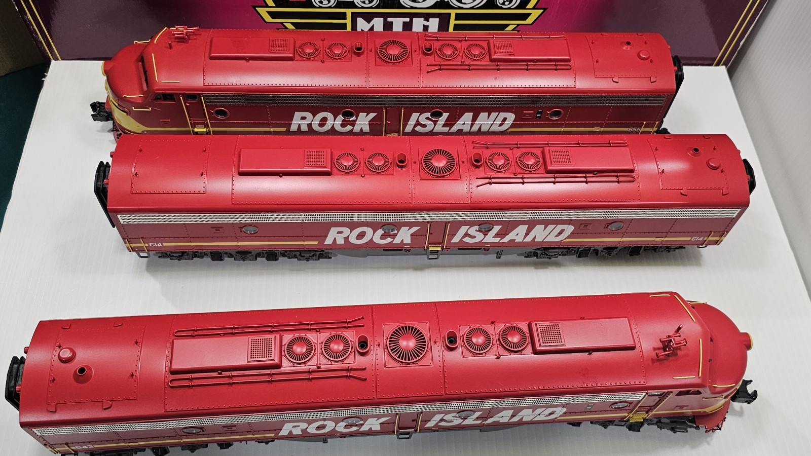 MTH 20-20187-1 Rock Island Premier E-8 ABA Diesel Set Protosound 3.0 PS 3