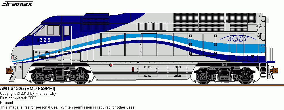 Athearn HO Scale 2618 AMT (Metropolitan Transportation Agency Montreal) F-59PHI.