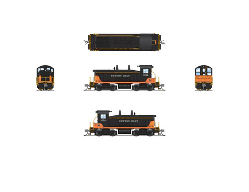 BLI N 9348 EMD SW7 Switcher Loco Cotton Belt 1054 Black & Orange (DCC Sound)