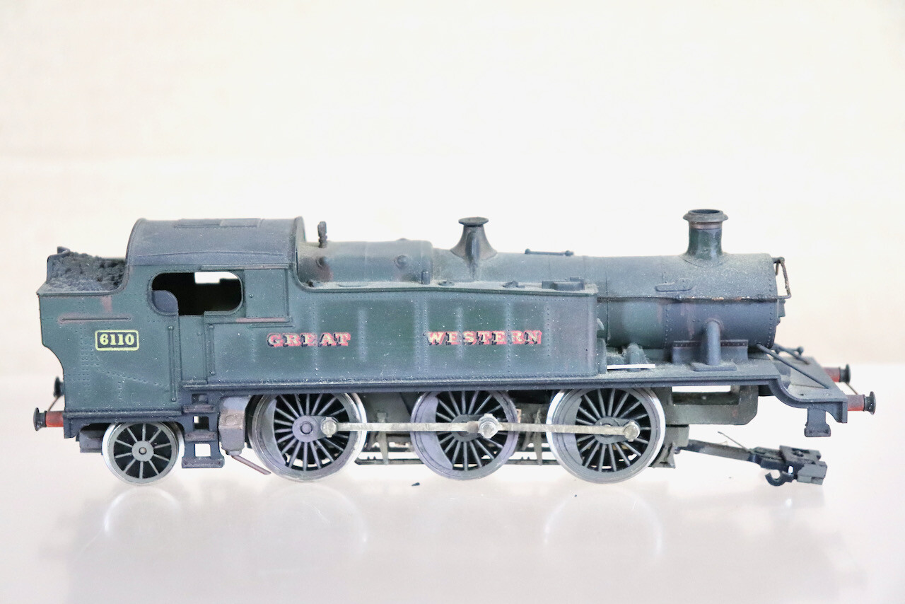 AIRFIX 54150 KIT BUILT REPAIR GWR 2-6-2 CLASS 6100 PRAIRIE TANK LOCO 6110 oa