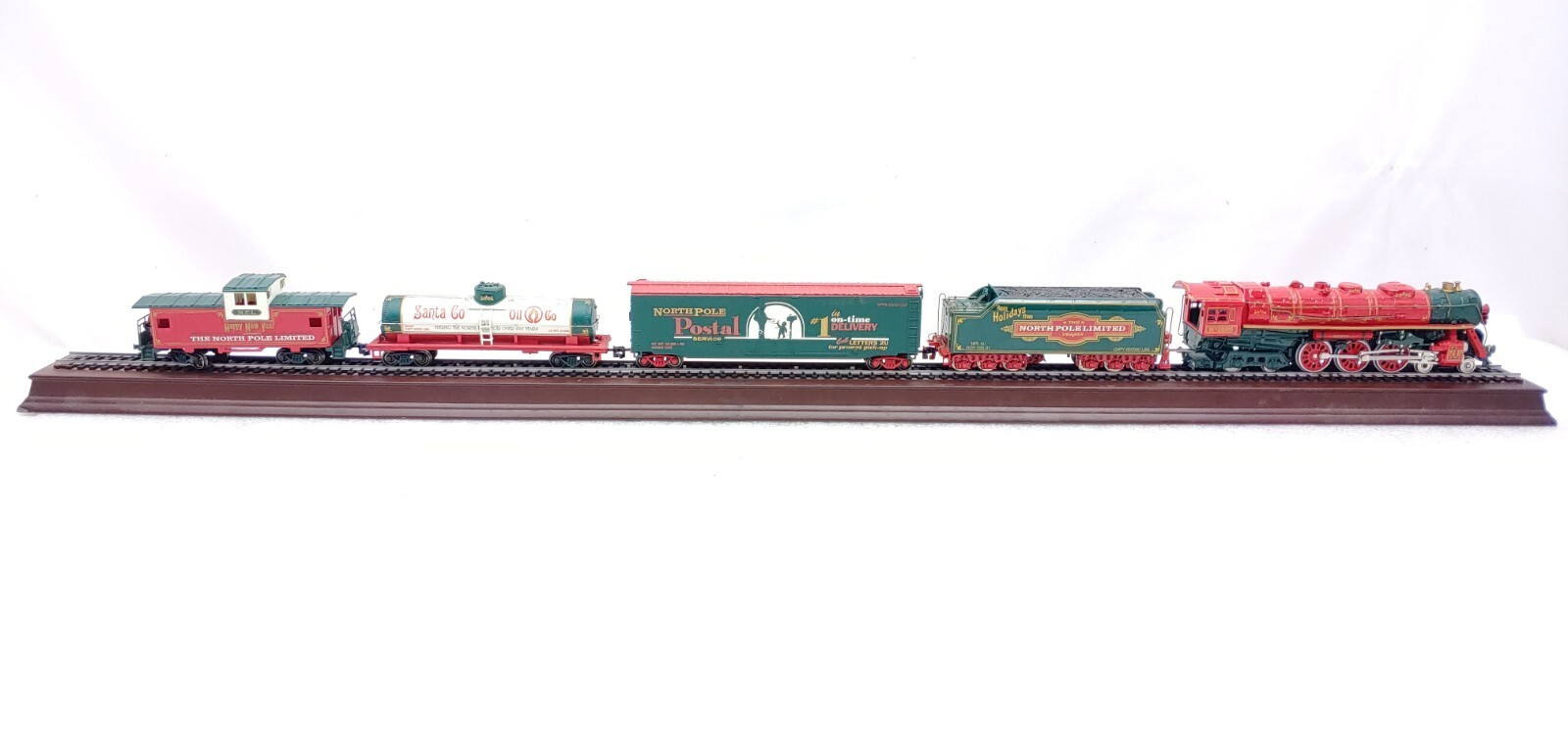 Franklin Mint HO Trains X- Mas NPL North Pole Limited Steam Locomotive Tender +3