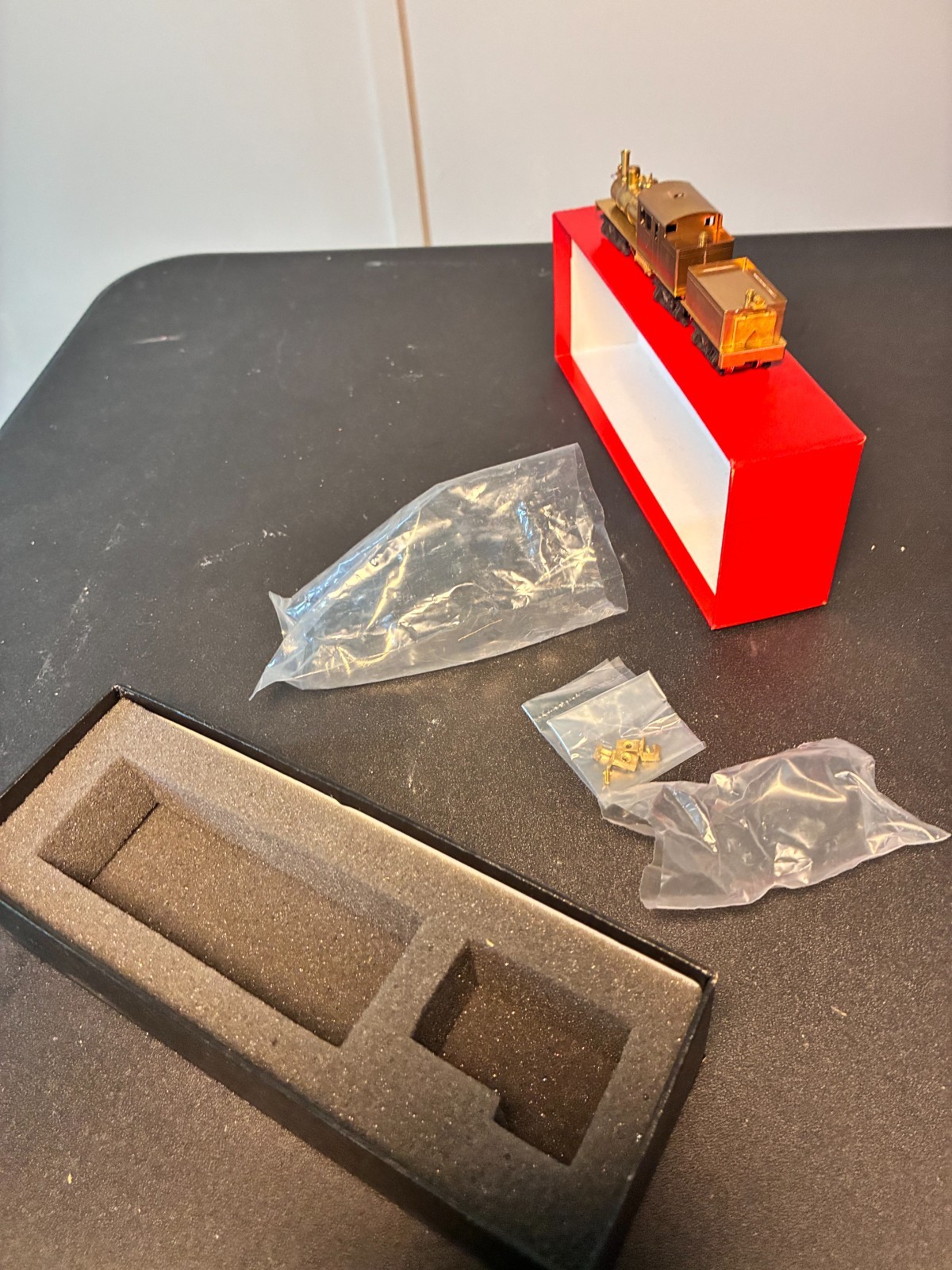 New In Box JOE WORKS N gauge Three Truck Shay, Brass, unpainted, never run