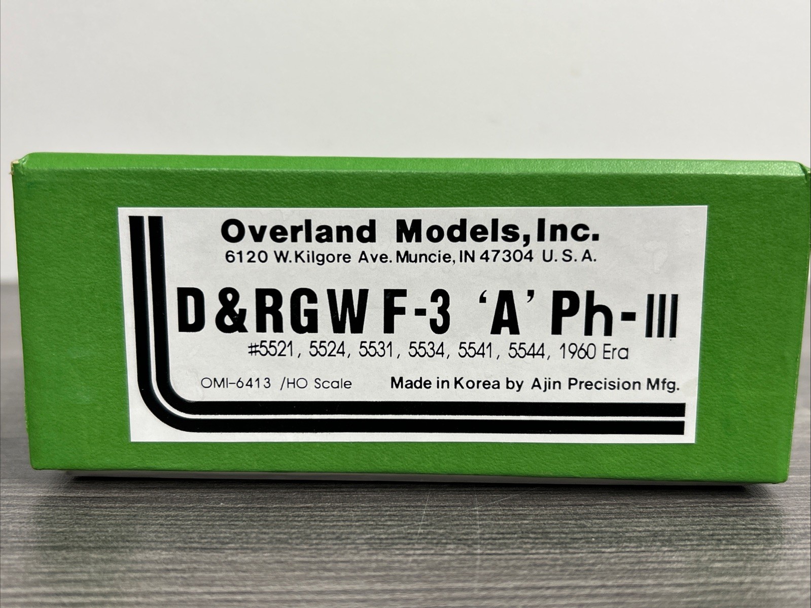 Overland Models HO Brass OMI-6413 F-3 A Ph. III Locomotive D&RGW *Used/Runs Well