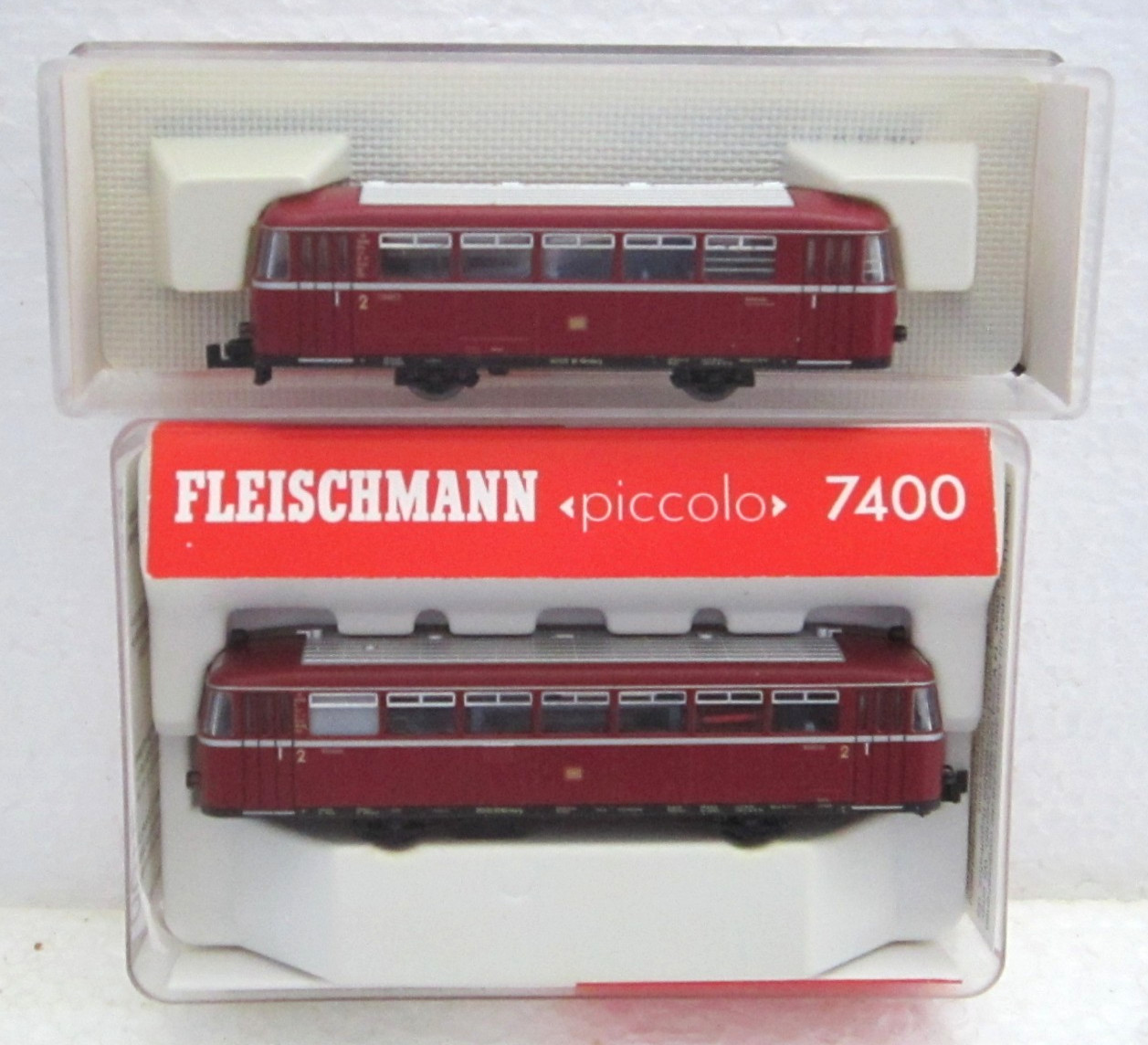 FLEISCHMANN 7400 7401K N DB VT95 DIESEL RAIL BUS & PASSENGER CAR SET OVP TESTED
