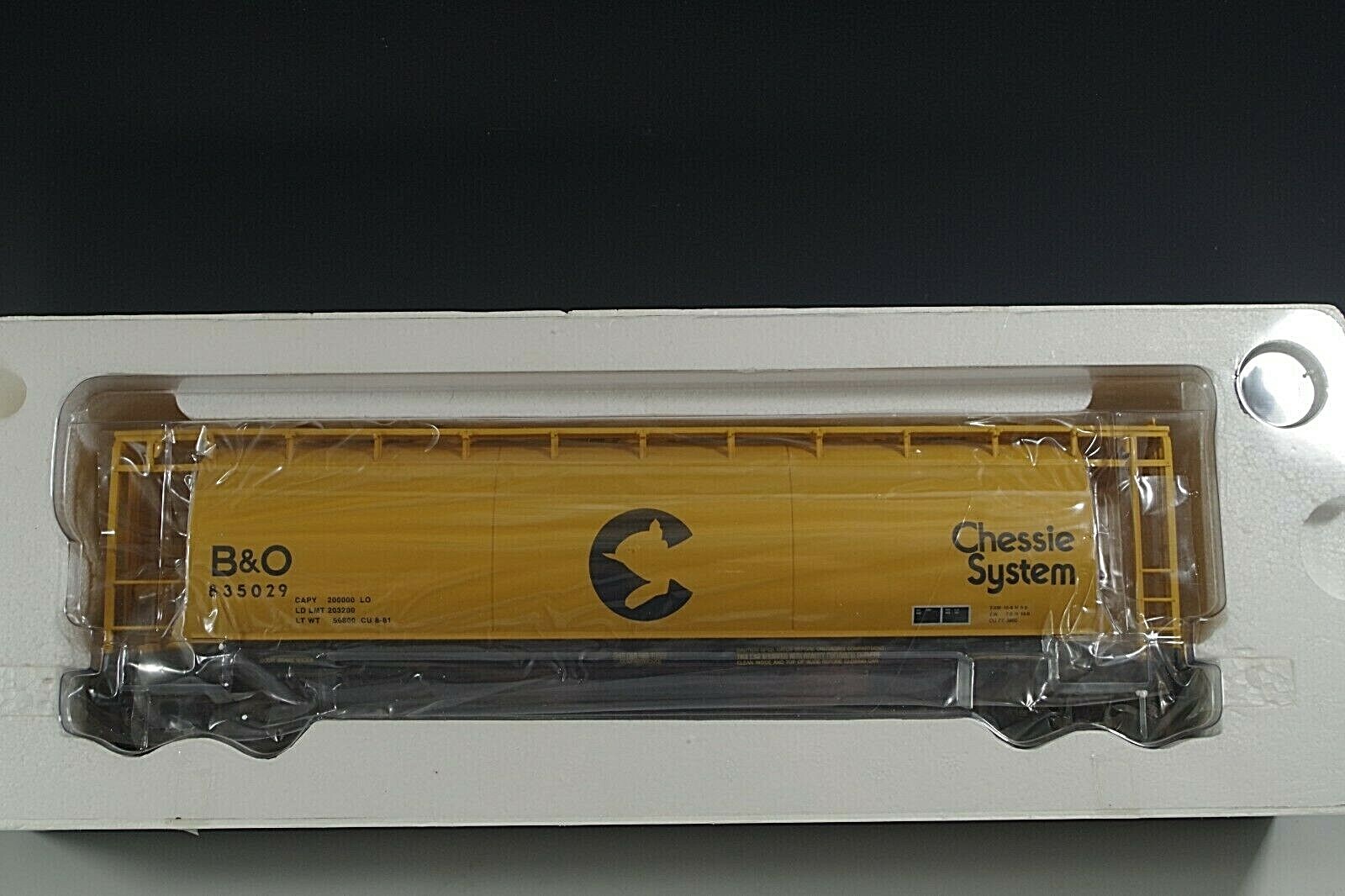 ATLAS ACF 3-BAY CYLINDRICAL HOPPER CHESSIE SYSTEM #6332-1 0 SCALE NIB TRUE 1/4″